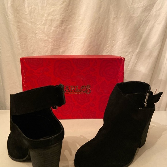 Carlos “Hawthorne” black suede ankle boots 7.5 - Picture 6 of 7